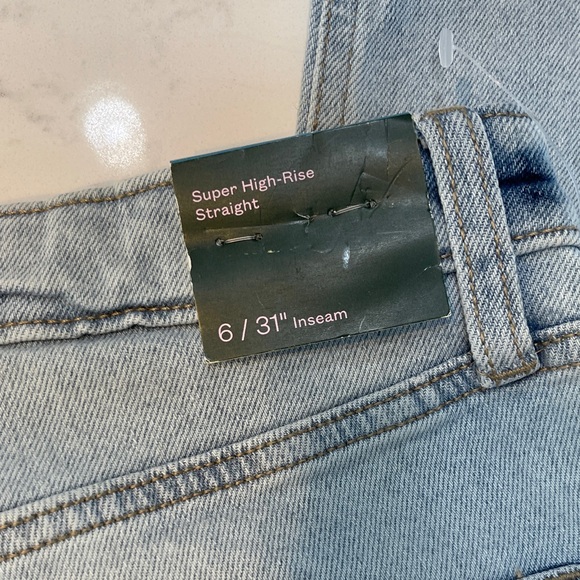 NWT Wild Fable super high-rise straight jeans Size 6 - Picture 11 of 13